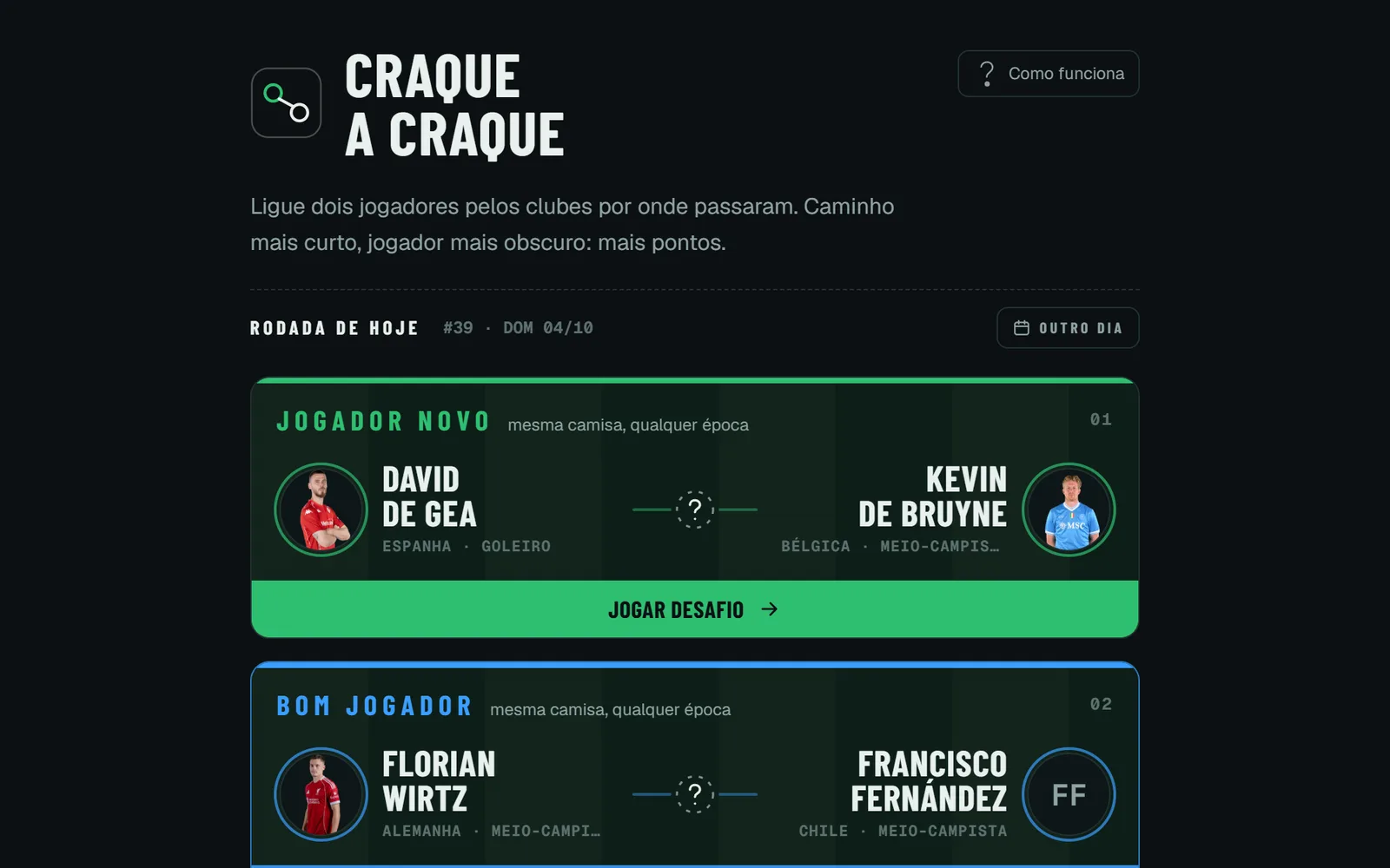 Captura de tela do Craque a Craque